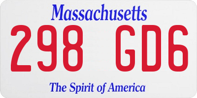 MA license plate 298GD6