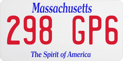 MA license plate 298GP6