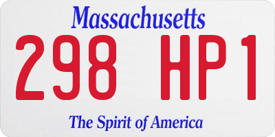MA license plate 298HP1