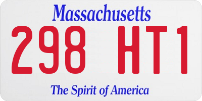 MA license plate 298HT1