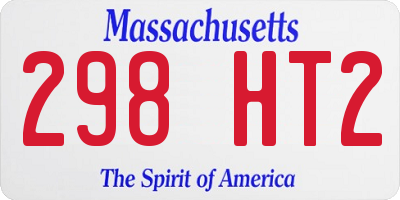 MA license plate 298HT2