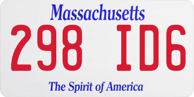 MA license plate 298ID6