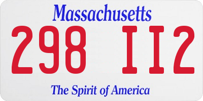 MA license plate 298II2