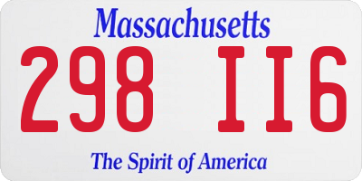 MA license plate 298II6