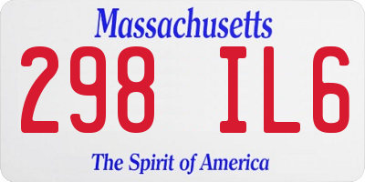 MA license plate 298IL6