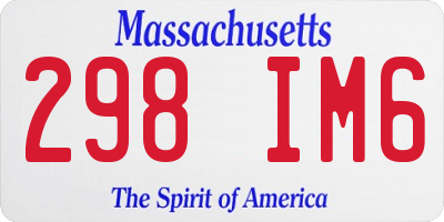 MA license plate 298IM6