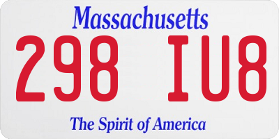 MA license plate 298IU8