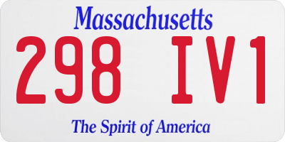 MA license plate 298IV1