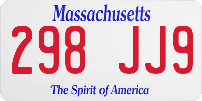 MA license plate 298JJ9