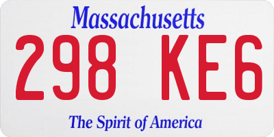 MA license plate 298KE6