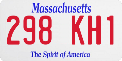 MA license plate 298KH1