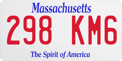 MA license plate 298KM6