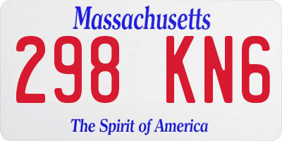 MA license plate 298KN6