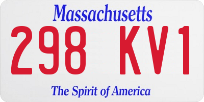 MA license plate 298KV1