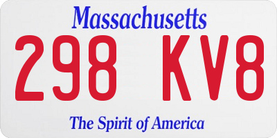 MA license plate 298KV8