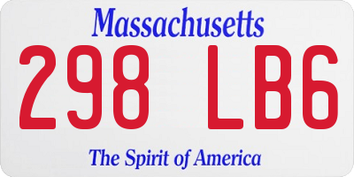 MA license plate 298LB6