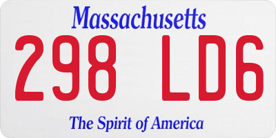 MA license plate 298LD6