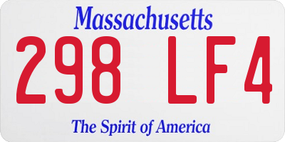 MA license plate 298LF4