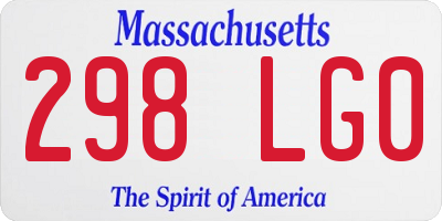 MA license plate 298LG0