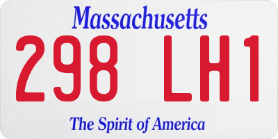 MA license plate 298LH1
