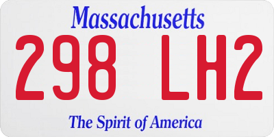 MA license plate 298LH2