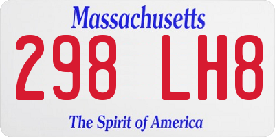MA license plate 298LH8