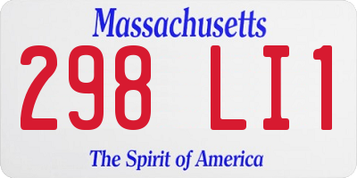 MA license plate 298LI1