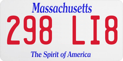 MA license plate 298LI8