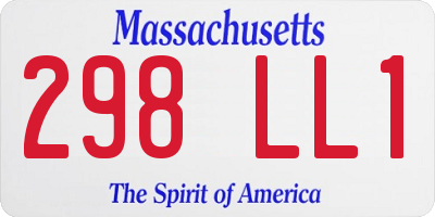 MA license plate 298LL1