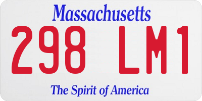 MA license plate 298LM1
