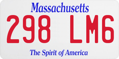 MA license plate 298LM6