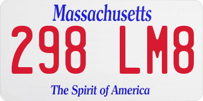 MA license plate 298LM8