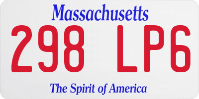 MA license plate 298LP6