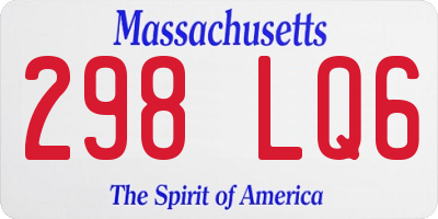 MA license plate 298LQ6