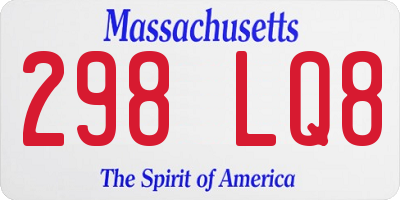 MA license plate 298LQ8