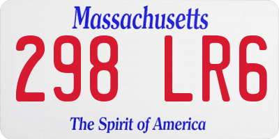 MA license plate 298LR6