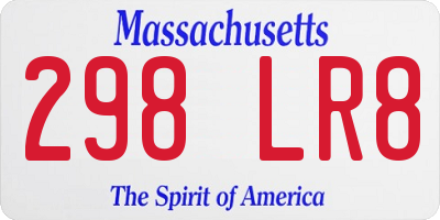 MA license plate 298LR8