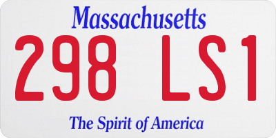 MA license plate 298LS1
