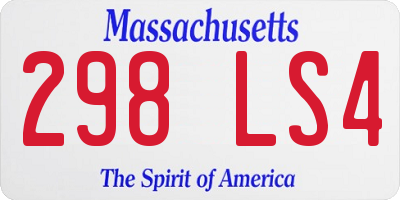 MA license plate 298LS4