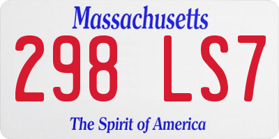 MA license plate 298LS7