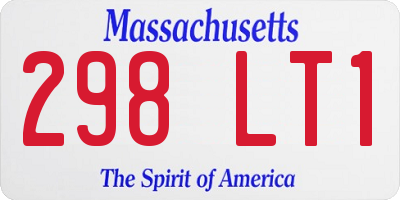 MA license plate 298LT1