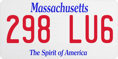 MA license plate 298LU6