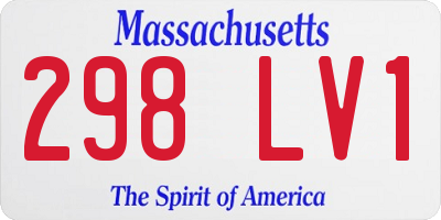 MA license plate 298LV1