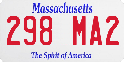 MA license plate 298MA2