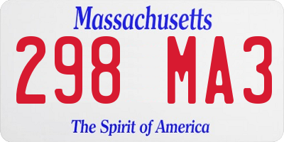 MA license plate 298MA3