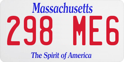 MA license plate 298ME6