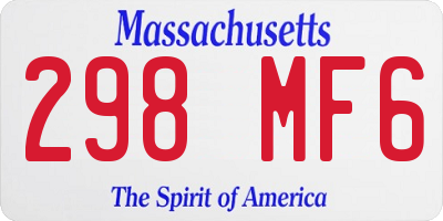 MA license plate 298MF6