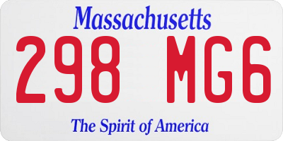 MA license plate 298MG6