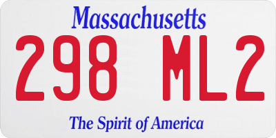 MA license plate 298ML2