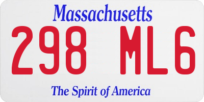 MA license plate 298ML6
